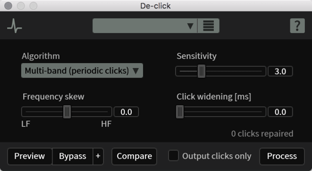 De-click module interface