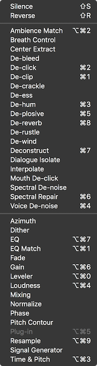 Process Menu