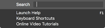 Help menu