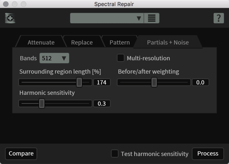 Pattern tab interface