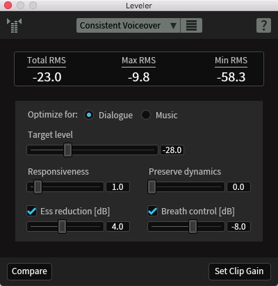 Leveler module interface