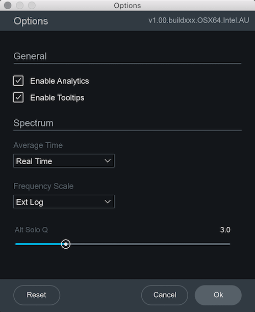 Options Window